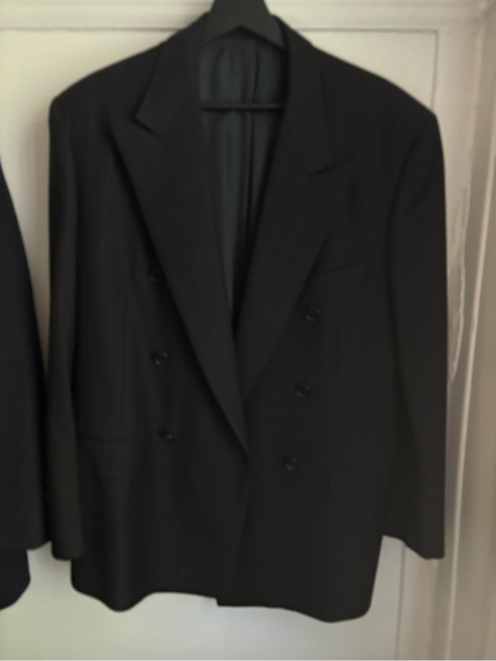 Corneliani Black Double-Breasted Sport Coat